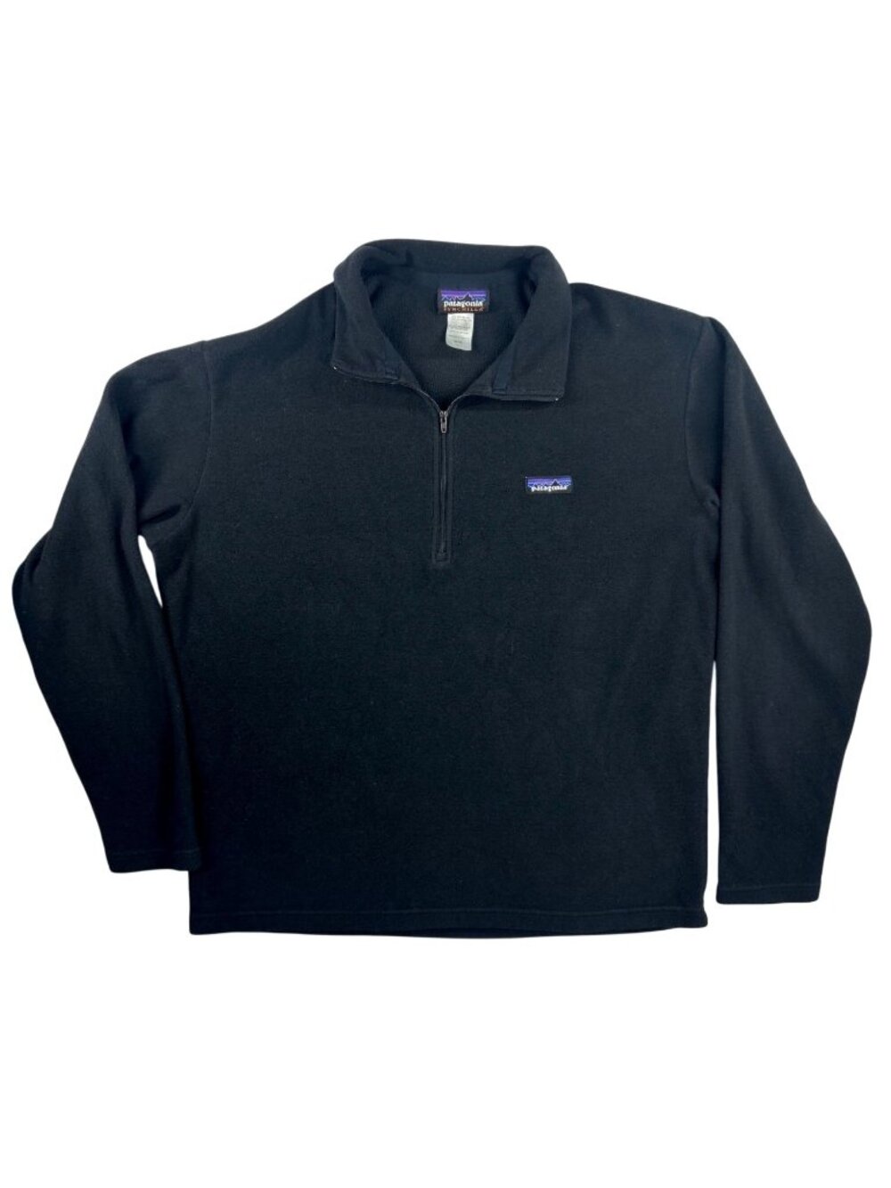 Patagonia Synchilla Men's L Black Half Zip Lightweight Fleece Pullover Jacket
